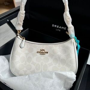 Coach Cream Signature Shoulder Bag